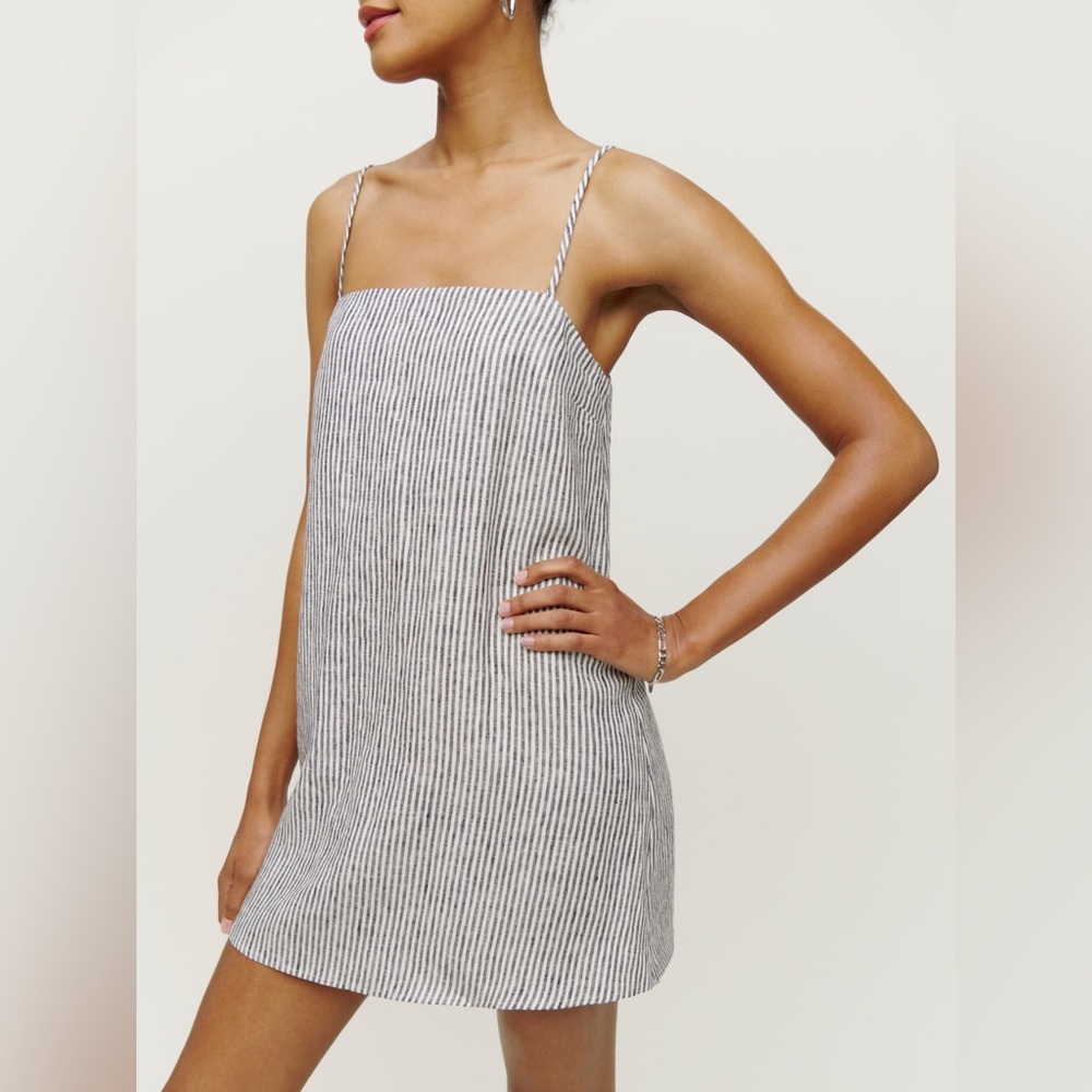NWOT Reformation Aubree Linen Dress Vineyard (L)